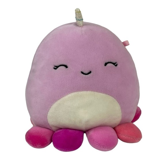 Squishmallows Davina The Octopus Sleepy Eye Plush Toy Pink 5" Octicorn Unicorn - Picture 1 of 14